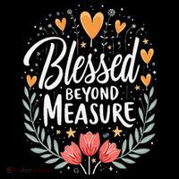Blessed Beyond Measure Cute Floral Christian Ornament thumb 1
