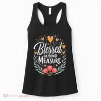 Blessed Beyond Measure Cute Floral Christian Women's Tank Top thumb 0