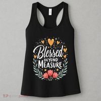 Blessed Beyond Measure Cute Floral Christian Women's Tank Top thumb 3