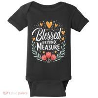 Blessed Beyond Measure Cute Floral Christian Baby Bodysuit thumb 0