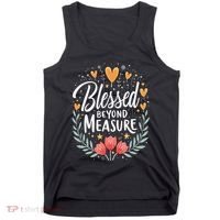 Blessed Beyond Measure Cute Floral Christian Tank Top thumb 0