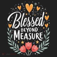 Blessed Beyond Measure Cute Floral Christian Golf Towel thumb 3
