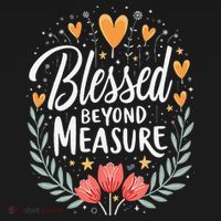 Blessed Beyond Measure Cute Floral Christian Women's Long Sleeve Shirt thumb 2