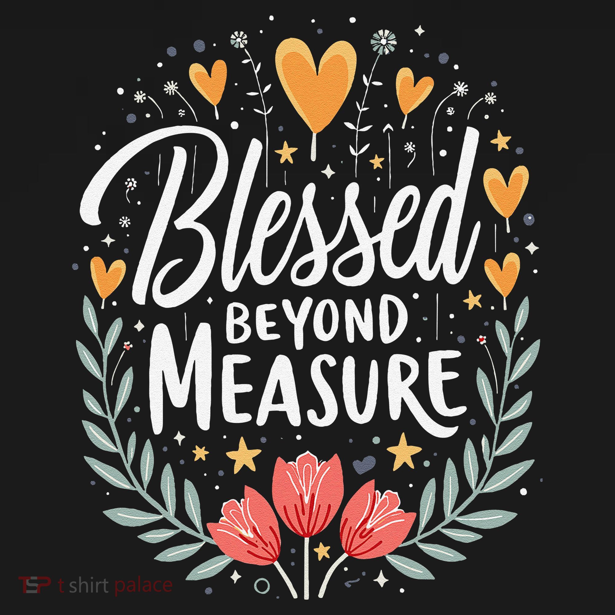 Blessed Beyond Measure Cute Floral Christian Kids Hoodie