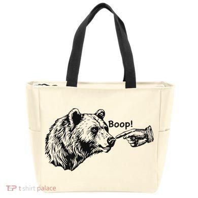 Boop Bear Meme Funny Bear Tote Bag