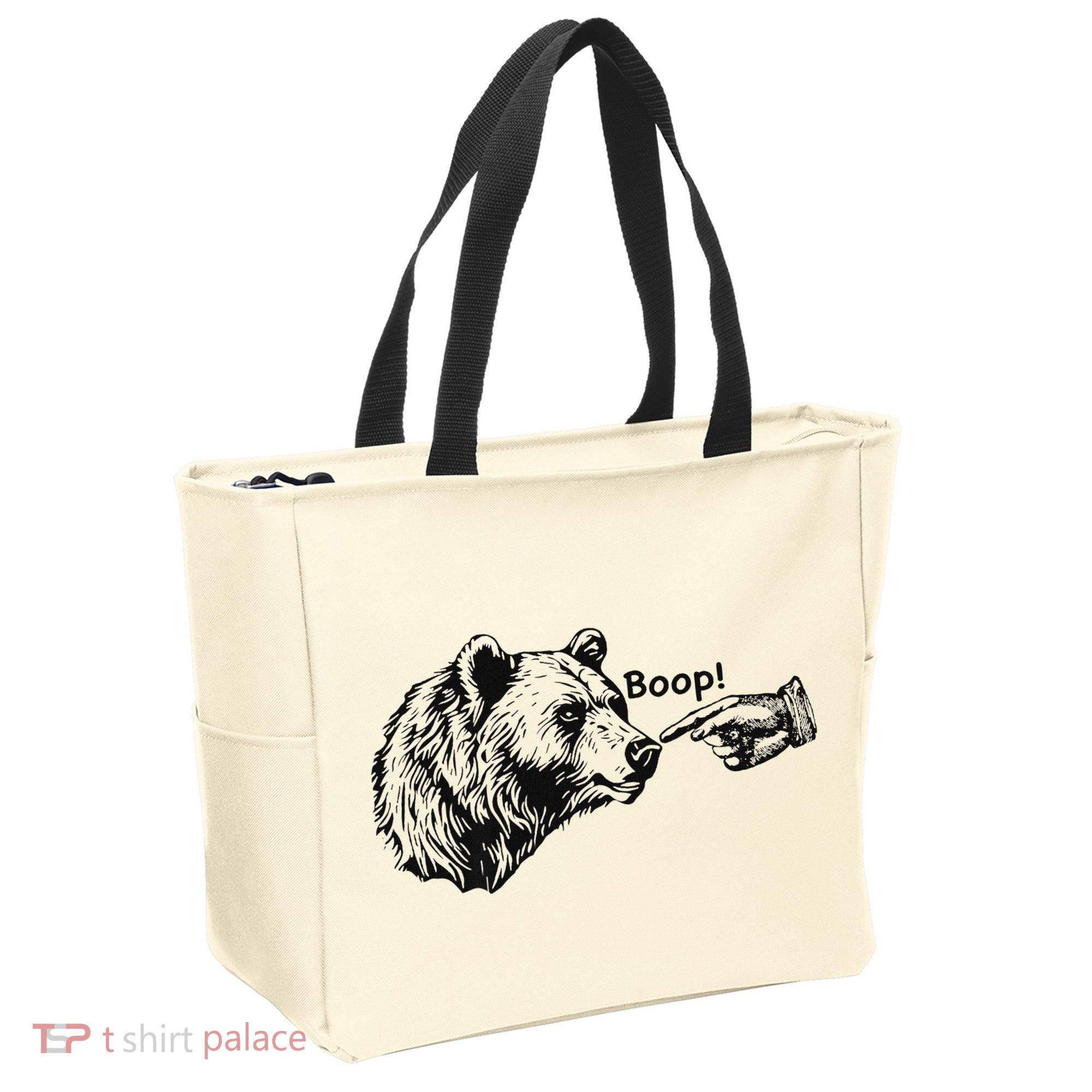 Boop Bear Meme Funny Bear Tote Bag
