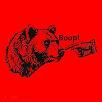 Boop Bear Meme Funny Bear Santa Hat thumb 1