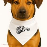 Boop Bear Meme Funny Bear USA-Made Doggie Bandana thumb 1