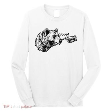 Boop Bear Meme Funny Bear Long Sleeve Shirt