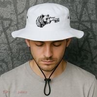 Boop Bear Meme Funny Bear Bucket Hat thumb 2