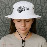 Boop Bear Meme Funny Bear Bucket Hat thumb 3