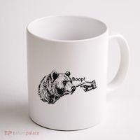 Boop Bear Meme Funny Bear Coffee Mug thumb 1
