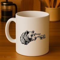 Boop Bear Meme Funny Bear Coffee Mug thumb 4