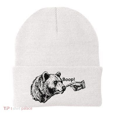 Boop Bear Meme Funny Bear Beanie