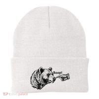 Boop Bear Meme Funny Bear Beanie thumb 0