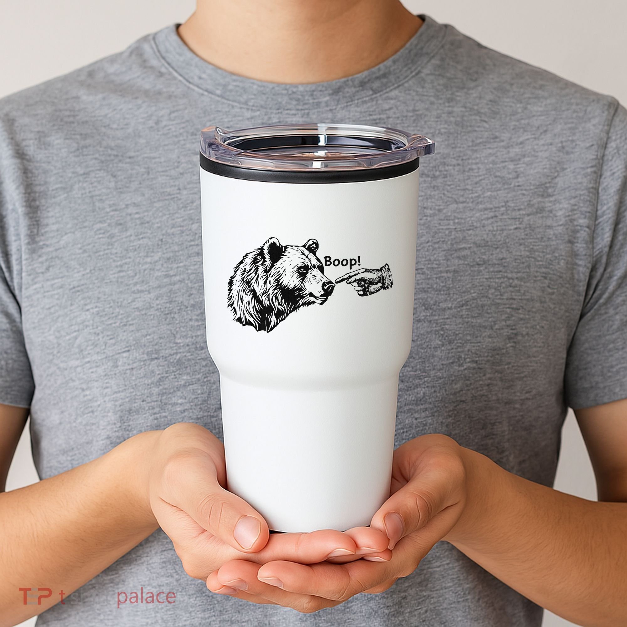 Boop Bear Meme Funny Bear Tumbler