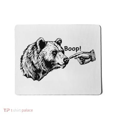 Boop Bear Meme Funny Bear Mousepad