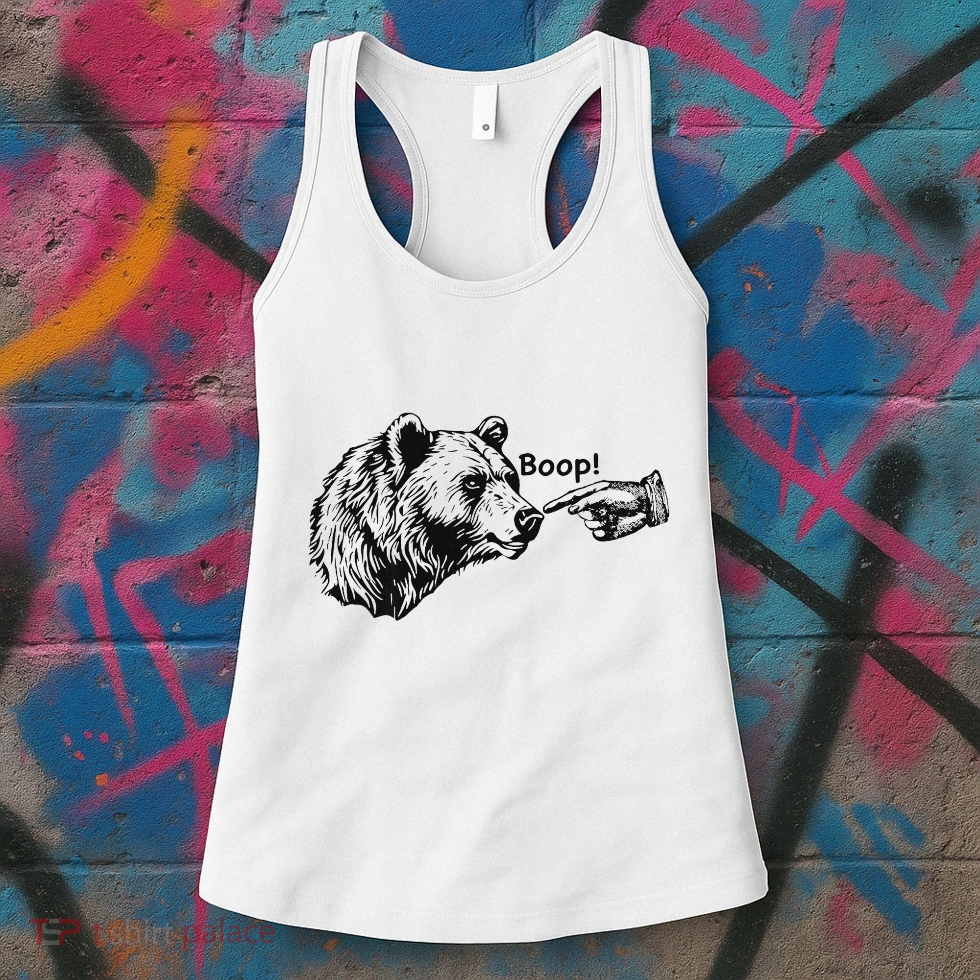 Boop Bear Meme Funny Bear Women's Tank Top