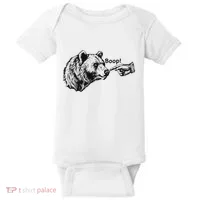 Boop Bear Meme Funny Bear Baby Bodysuit thumb 0