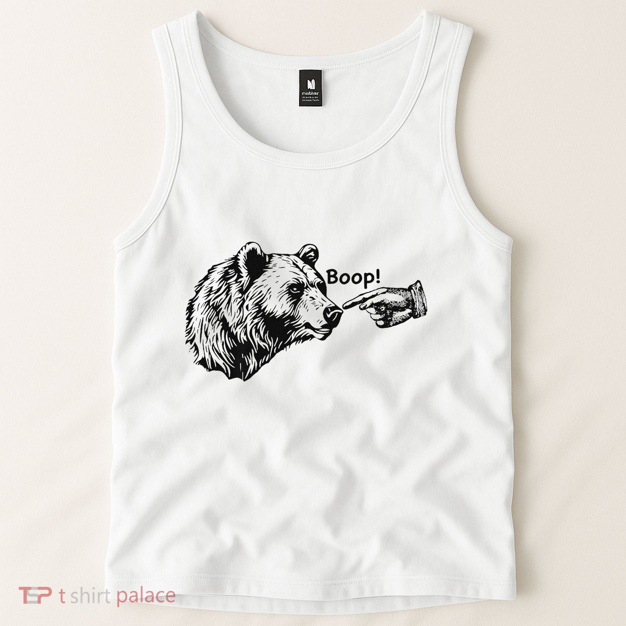 Boop Bear Meme Funny Bear Tank Top