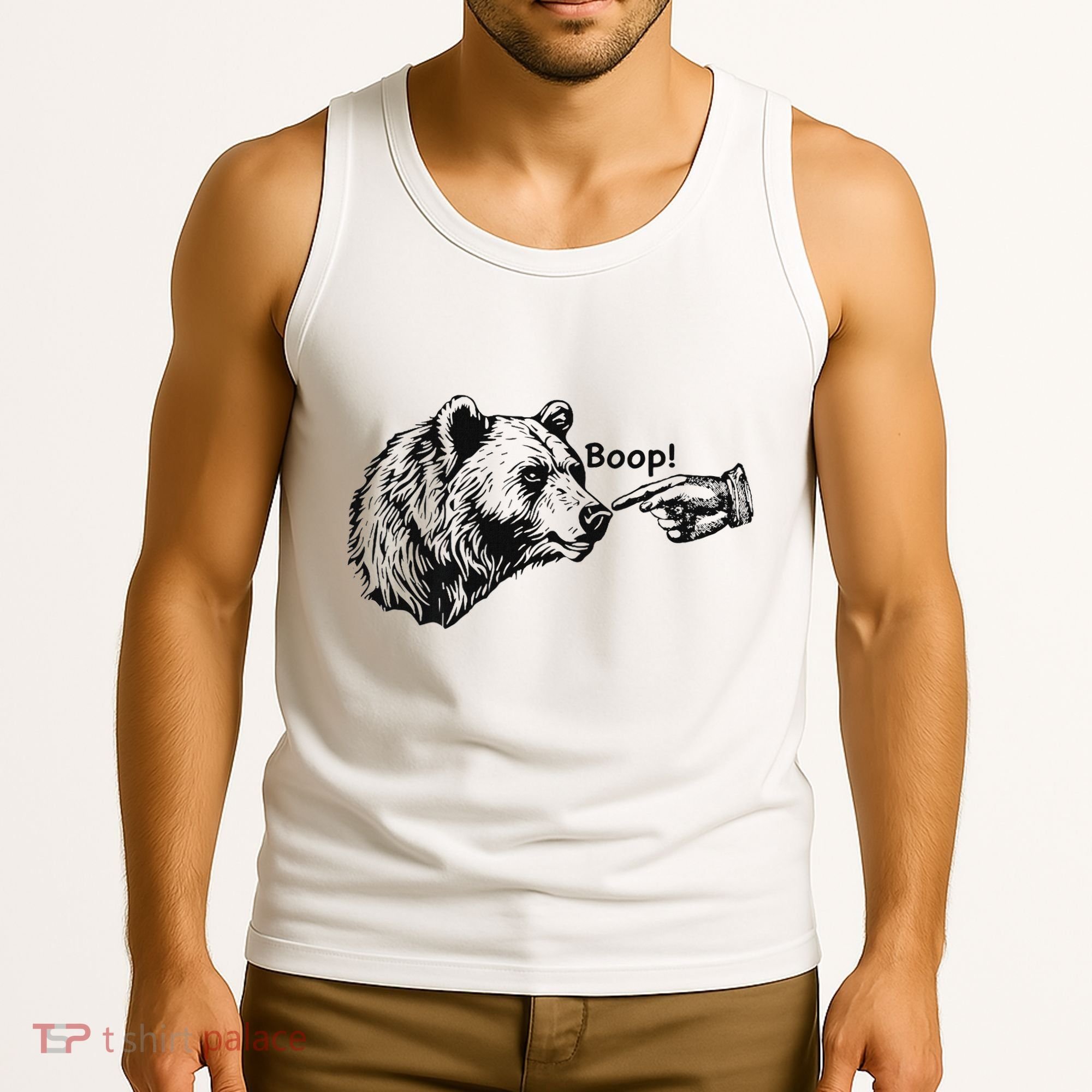 Boop Bear Meme Funny Bear Tank Top