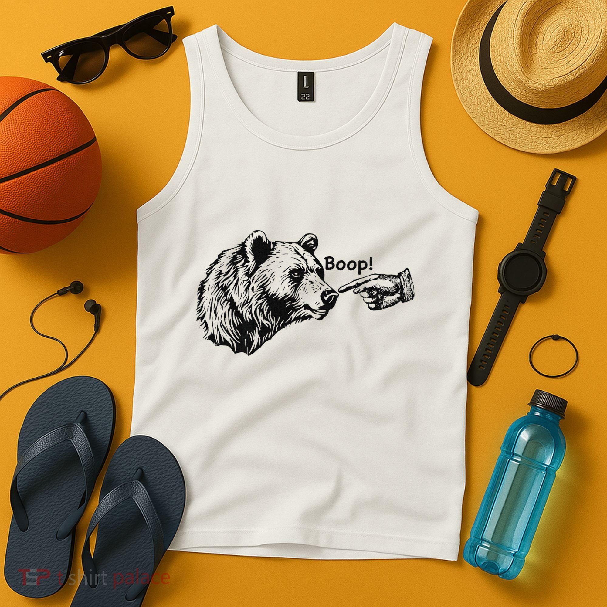 Boop Bear Meme Funny Bear Tank Top
