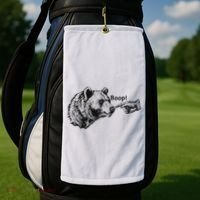 Boop Bear Meme Funny Bear Golf Towel thumb 2