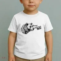 Boop Bear Meme Funny Bear Toddler T-Shirt thumb 2