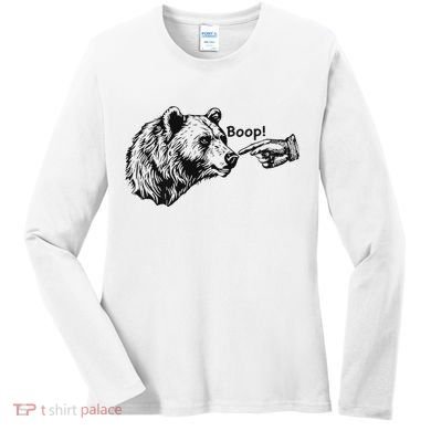 Boop Bear Meme Funny Bear Women's Long Sleeve Shirt