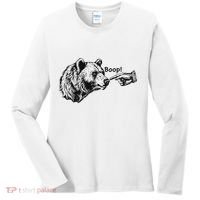 Boop Bear Meme Funny Bear Women's Long Sleeve Shirt thumb 0