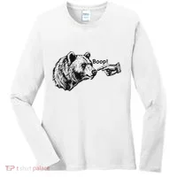 Boop Bear Meme Funny Bear Women's Long Sleeve Shirt thumb 0