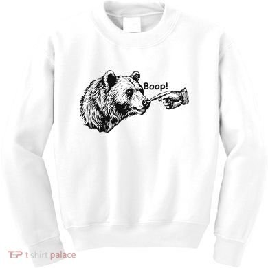 Boop Bear Meme Funny Bear Kids Sweatshirt