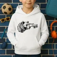 Boop Bear Meme Funny Bear Kids Hoodie thumb 2