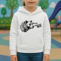 Boop Bear Meme Funny Bear Kids Hoodie thumb 3