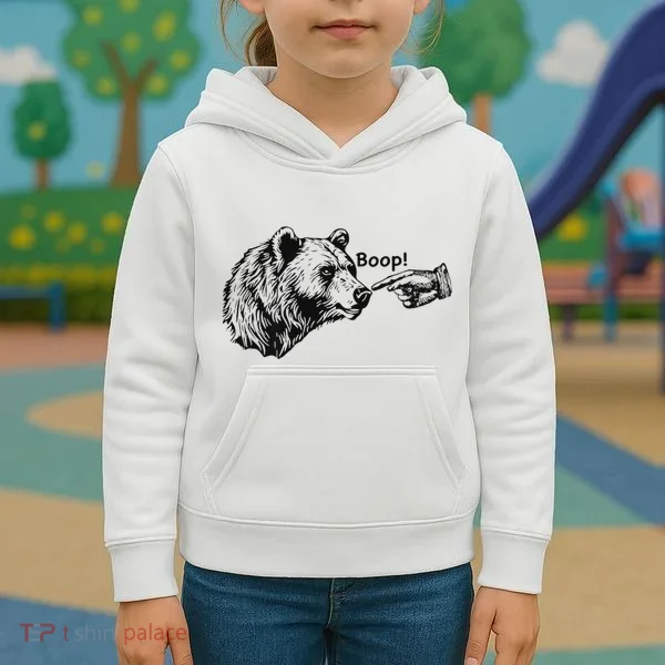 Boop Bear Meme Funny Bear Kids Hoodie