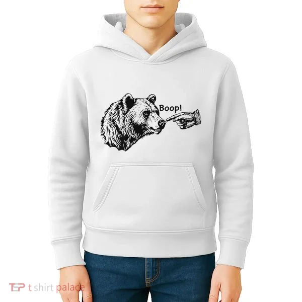 Boop Bear Meme Funny Bear Kids Hoodie