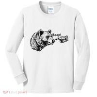 Boop Bear Meme Funny Bear Kids Long Sleeve Shirt thumb 0