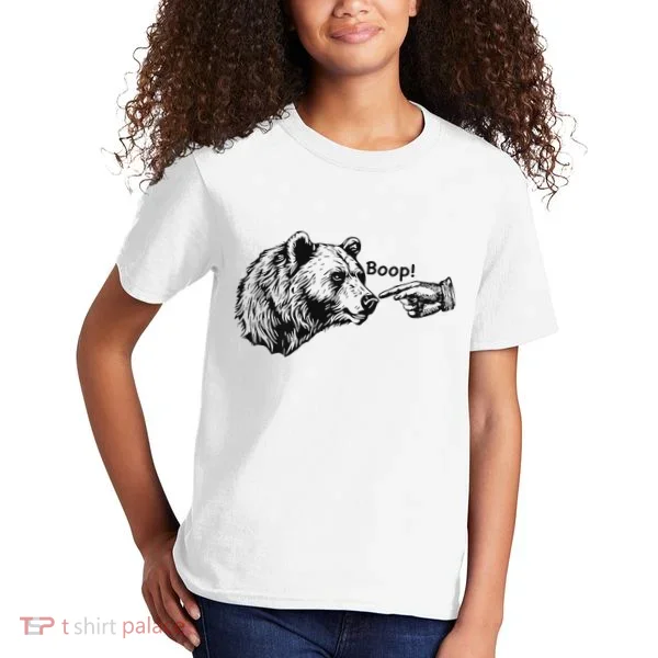 Boop Bear Meme Funny Bear Kids T-Shirt