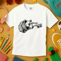 Boop Bear Meme Funny Bear Kids T-Shirt thumb 3