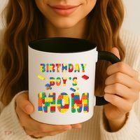 Building Block Mom Of Birthday Boy Coffee Mug thumb 3