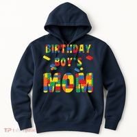 Building Block Mom Of Birthday Boy Hoodie thumb 0