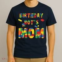 Building Block Mom Of Birthday Boy T-Shirt thumb 3