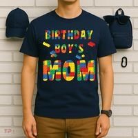 Building Block Mom Of Birthday Boy T-Shirt thumb 6