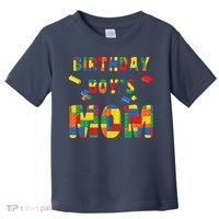 Building Block Mom Of Birthday Boy Toddler T-Shirt thumb 0