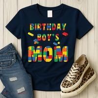 Building Block Mom Of Birthday Boy Women's T-Shirt thumb 3