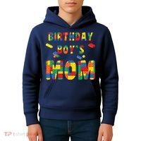Building Block Mom Of Birthday Boy Kids Hoodie thumb 4