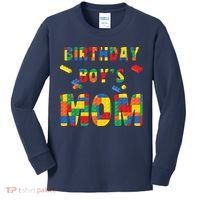 Building Block Mom Of Birthday Boy Kids Long Sleeve Shirt thumb 0