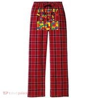 Building Block Mom Of Birthday Boy Women's Flannel Plaid Pajama Pants thumb 0