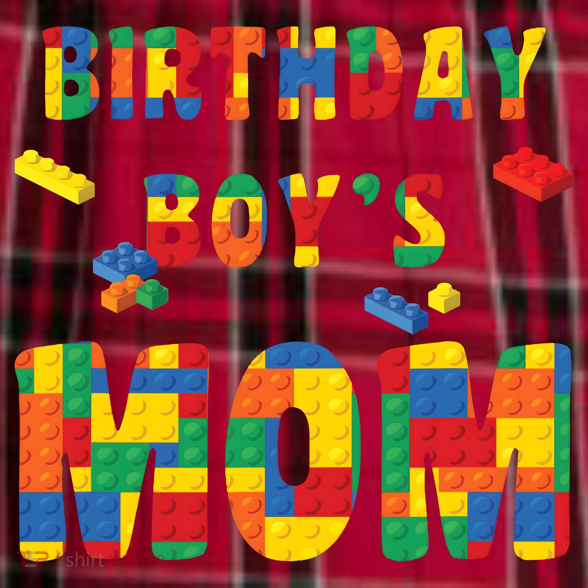 Building Block Mom Of Birthday Boy Women's Flannel Plaid Pajama Pants