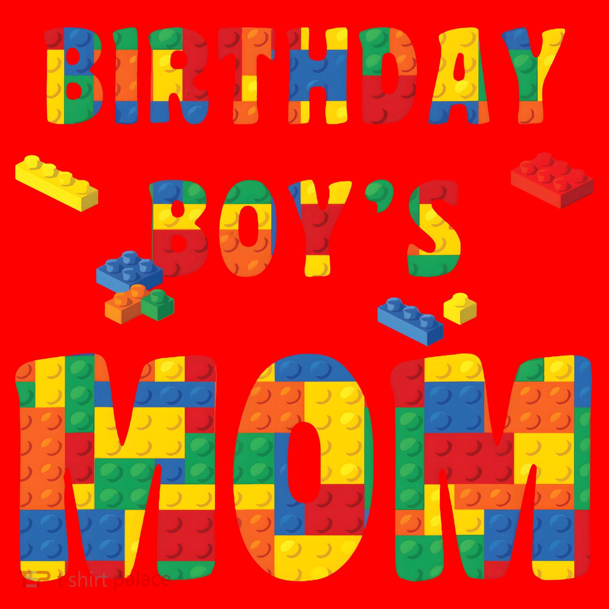 Building Block Mom Of Birthday Boy Santa Hat